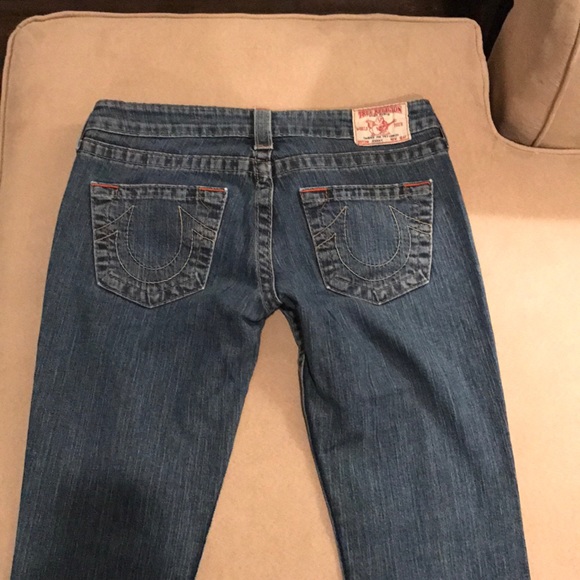 True religion low rise boot cut jeans Sz 28 - Picture 1 of 6